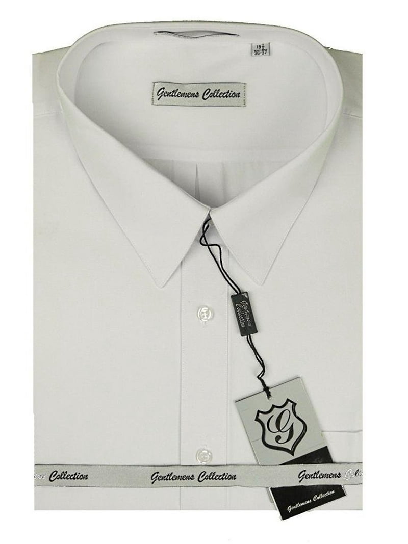 22 neck dress shirt Men's Cotton Blend Dress Shirt with Tie and Handkerchief in 22 different colors