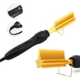 thumbnail image 4 of Al Presionar El Cepillo Portátil De Peine De Prensa Caliente Para Cabello Afro, Hombres, Mujeres, AU Golden Sunnimix plancha de pelo con peine caliente, 4 of 8