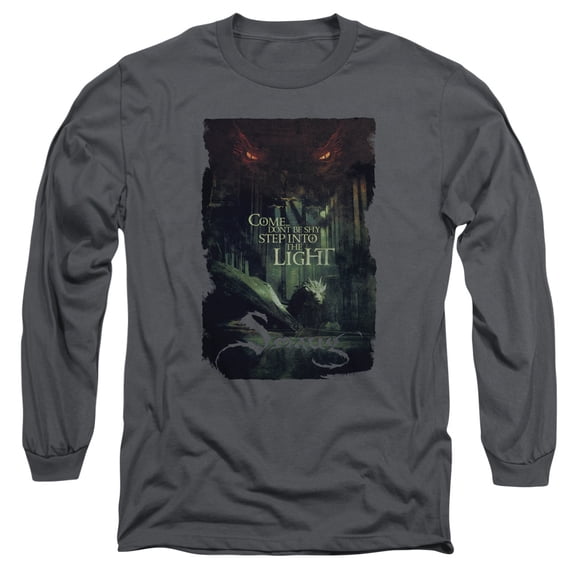 Hobbit Taunt Long Sleeve Adult 18/1 T-Shirt  Charcoal