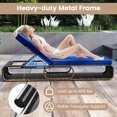 thumbnail image 6 of Gymax Chaise Lounge Chair w/ Adjustable Backrest Cushion & Storage Outdoor, 6 of 10