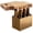 Kraft (6 Pack), variant on Brown Cardboard 4 Pack Drink Carrier/Bottle Holder - Pack of 10