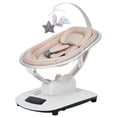 thumbnail image 1 of Yeshouse columpio eléctrico para bebés, 5 movimientos relajantes y velocidades, control remoto, reclinable, arnés de 5 puntos, 8 melodías y sonidos, 1 of 8