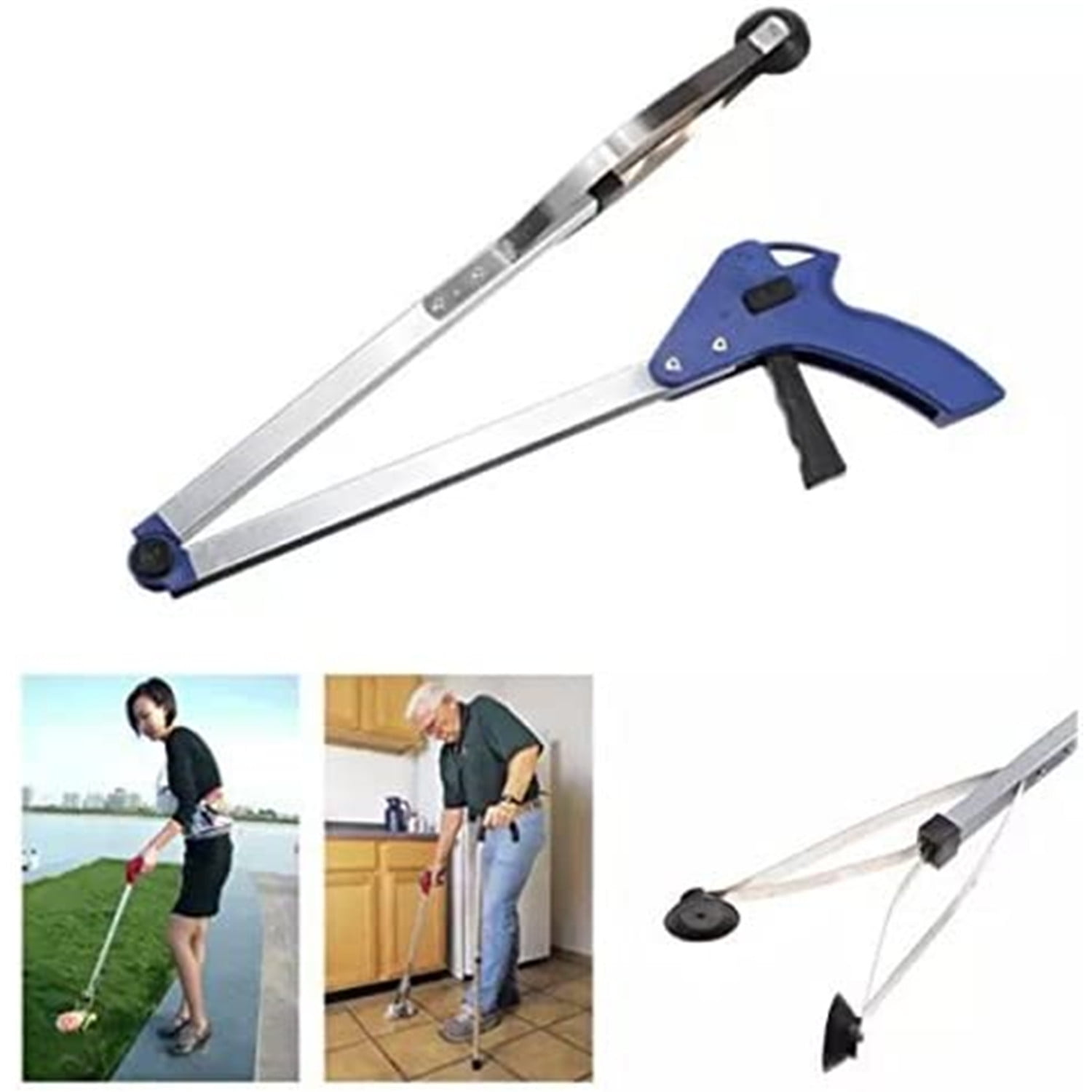6 Pack Foldable Reacher Grabber Tool, Long 32" Foldable Extender Gripper Tool, Suction Cups for Precise Work, Claw Trash Garbage Picker, Garden Nabber, Mobility Aid Pick Up Tool, Wholesale, Bulk