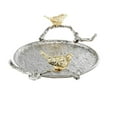 thumbnail image 3 of A&B Home Handles and Birds Adorning Aluminum Serving Platter Tray, 3 of 6