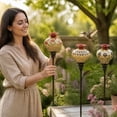 thumbnail image 4 of CHJK Vintage Hummingbirds Feeder Garden Stake,3Pcs Resin Flower Finch Bird Feeders for Outdoors for Garden, Yard, 4 of 8