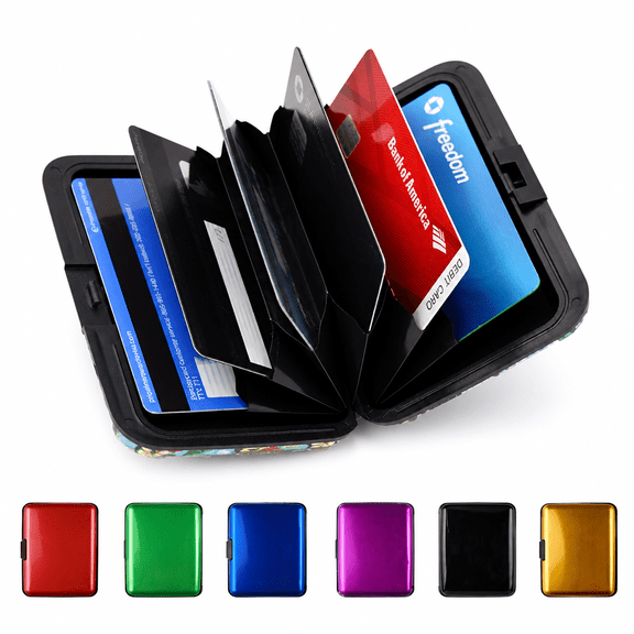 VORALYN RFID Blocking Credit Card Holder, Metal Wallet Waterproof ID Credit Card Protector Case Business Card Holder for Men or Women