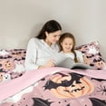 thumbnail image 4 of Manfei Cute Ghost Bedding Comforter Set,Spooky Halloween Twin Comforter Sets,Black Bat Bedding Set For Teens,Ultra Soft Home Decor Reversible,2pcs, 4 of 7