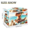 thumbnail image 4 of Dinosaur and Beach Sands Storage Basket Foldable Laundry Basket Shelf Kids Toy Storage Container Organizer with Handles, 4 of 7