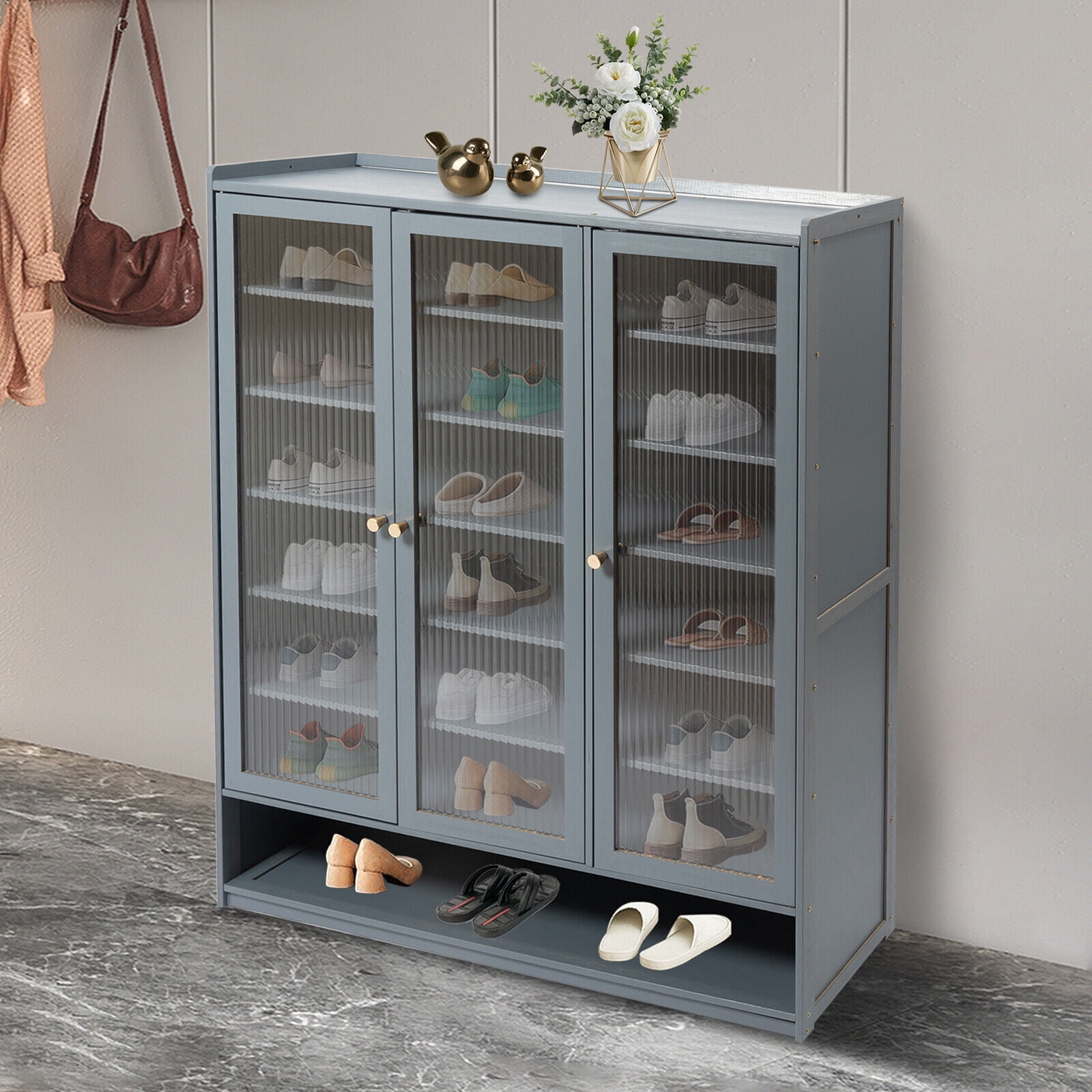 8 Tier Modern Acrylic Shoes Rack Cabinet Organizer for Shoe Storage