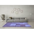thumbnail image 3 of Ahgly Company Indoor Rectangle Checkered Blue Modern Area Rugs, 6' x 9', 3 of 4