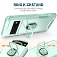 thumbnail image 3 of SaniMore for Google Pixel 7 Multi-Functional Case, 3-Layer Protection Magnetic Cover Support Car Mount & 360° Rotatable Metal Ring Kickstand Full Body Shockproof Protective Shell, Green, 3 of 8