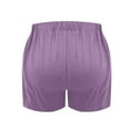 thumbnail image 4 of Womens Pajama Shorts Elastic Waist Sleep Shorts Stylish Lounge Shorts Casual Comfy Sweat Shorts Women Pj Shorts Purple M, 4 of 8