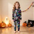 thumbnail image 2 of TOWED22 Boys Girls Halloween Pajamas Ghost Graphic Long Sleeve Pant Sets Pumpkin Pjs Kids Holiday Sleepwear, 2 of 7