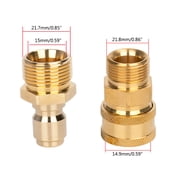 Yammee High Pressure Washer M22 Adapter Quick Connector Quick Release Fitting Power Washer Fast Connection Quick Coupler 1 Pair