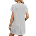 thumbnail image 6 of UVN Summer Dresses for Women Short Sleeve Dress Casual Crewneck Short Dress with Pockets, 6 of 8