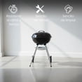 thumbnail image 3 of Ilios Innova | Asador Blaze de Carbón Portátil con Ruedas y Tapa, Parrilla Redonda, Diseño Compacto y Resistente, Acero Esmaltado Color Negro, 3 of 9