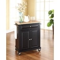 thumbnail image 2 of Crosley Furniture Natural Wood Top Portable Kitchen Cart in Black, 2 of 5