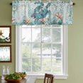 thumbnail image 5 of 2 Panels Teal Sea Turtle Coastal Valance for Windows, Nautical Summer Beach Starfish Light Filtering Kitchen Curtains, Rod Pocket Window Treatment Curtain Valances for Living Room Bedroom, 54"x18", 5 of 9