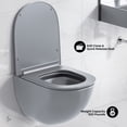 thumbnail image 3 of St. Tropez Wall-Hung Toilet Bowl Only in Matte Gray, 3 of 9