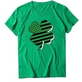 thumbnail image 4 of Pompotops Blouse Décontractée pour Femmes Imprimée pour la Saint-Patrick Manches Courtes Col Rond T-shirt, 4 of 5