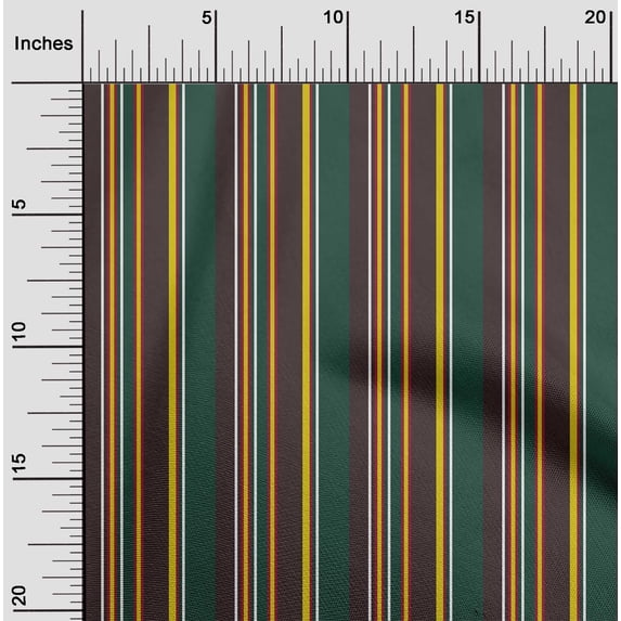 oneOone Polyester Lycra Fabric Multicolor Stripe Print Fabric By Yard 56 Inch Wide