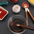 thumbnail image 3 of Kitchen Baking Measuring Cup Set Of 4 Measuring Spoon Set Of 4 Thickened Copper-plated Measuring Spoon Wooden Handle Seasoning, 3 of 7