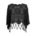 thumbnail image 4 of Womens Summer Tops Lace Cove Up Neck Long Sleeve Sweater Crochet Hollow Out Knit Pullover Cover Up Womens Clothing One Size, 4 of 6
