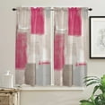 thumbnail image 3 of Pink Smudge Square Painting Wall Curtain Home Decoration Living Room Short Curtains Window Treatments For Kitchen Bedroom, 3 of 6