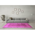 thumbnail image 3 of Ahgly Company Machine Washable Indoor Square Oriental Purple Industrial Area Rugs, 3' Square, 3 of 4