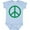 AE-Light Blue, variant on Green Symbol Peace Sign Boys or Girls Baby Bodysuit