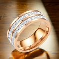 thumbnail image 1 of Anillo de acero de titanio, anillo de acero inoxidable en forma de estrella, estilo británico de lujo ligero para mujer, estilo francés, acero tailandés, oro rosa que no se decolora, 1 of 4