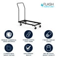 thumbnail image 3 of Flash Furniture Kaden Commercial Grade Steel L-Shaped Folding Chair Dolly, Black, 3 of 11