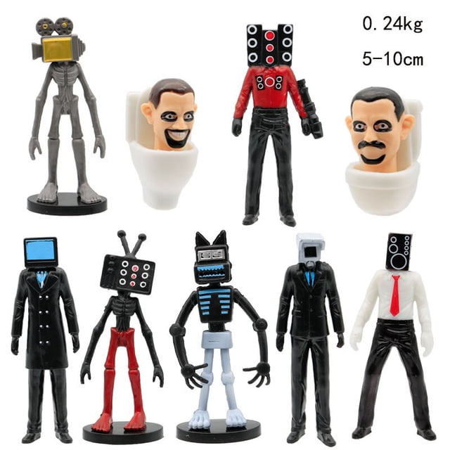 Skibidi-figura de juego de tv de PVC para hombre, modelo de inodoro, Audio y cámara, Anime, Actiontoy, decoración