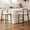 2pcs Beige Seat + Walnut-Grain Metal Leg, variant on ChenyueFurn Set of 2 Counter Height Bar Stools, Upholstered Stools with Metal Legs for Kitchen Island,Beige
