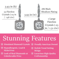 thumbnail image 6 of Cate & Chloe Ivy 18k Black Rhodium Plated Drop Earrings with Simulated Diamonds Gift for Women, 6 of 6