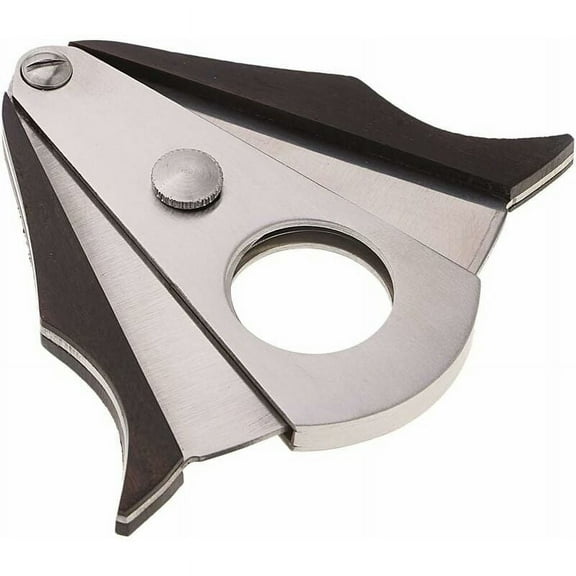 V-Shaped Stainless Steel Double Blade Cigar Cutter - Silver