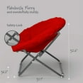 thumbnail image 3 of Urban Shop Mongolian Oversized Saucer Chair, Red, 3 of 5