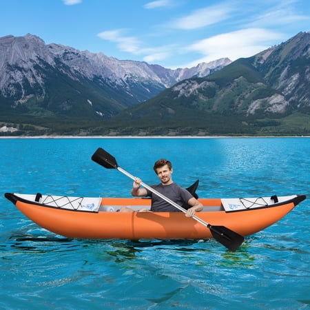 Inflatable Kayak Set with Paddle & Air Pump, Portable Recreational Touring Kayak