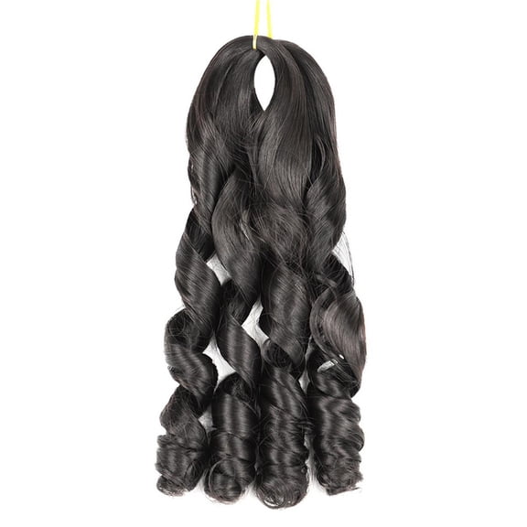 Large Curl Ponytail Extension - Bubble Braid Hair Extension for Women, Synthetic Double Ponytail Wig, Big Wave Hairpiece, Faux Braid Hair Extension, Long Curly Ponytail, Fashion Hairpiece, Party