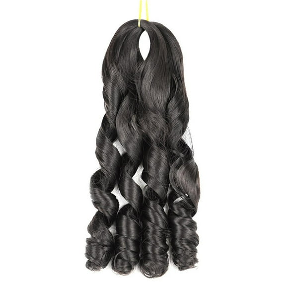 Wentin - French Curl Braiding Hair 14 Inch 1 Packs Short Wavy Braiding Hair Pre Stretched for Box Braids Yaki Texture Loose Wave Curly Braiding Hair For Black Women