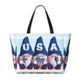 thumbnail image 2 of Sigee Cute Gnomes in USA Print Extra Large Waterproof Beach Travel Bag with Zipper - Durable and Versatile for Vacation, Gym, and Daily Use, 2 of 7