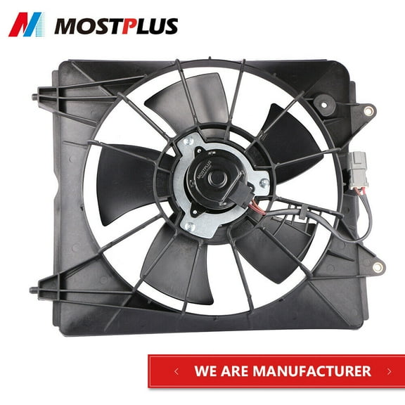MOSTPLUS Left / Driver Side Radiator Cooling Fan Assembly for 07 08 09 Honda CRV 2.4L