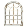 thumbnail image 6 of DecMode White Wood Arched Vintage Window Pane Abstract Wall Decor with Brown Distressing, 6 of 13