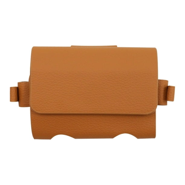 Bolsa portátil para guardar pelotas de golf, bolsa de bolsillo, soporte para pelotas, cinturón para mujer y hombre, riñonera Marrón