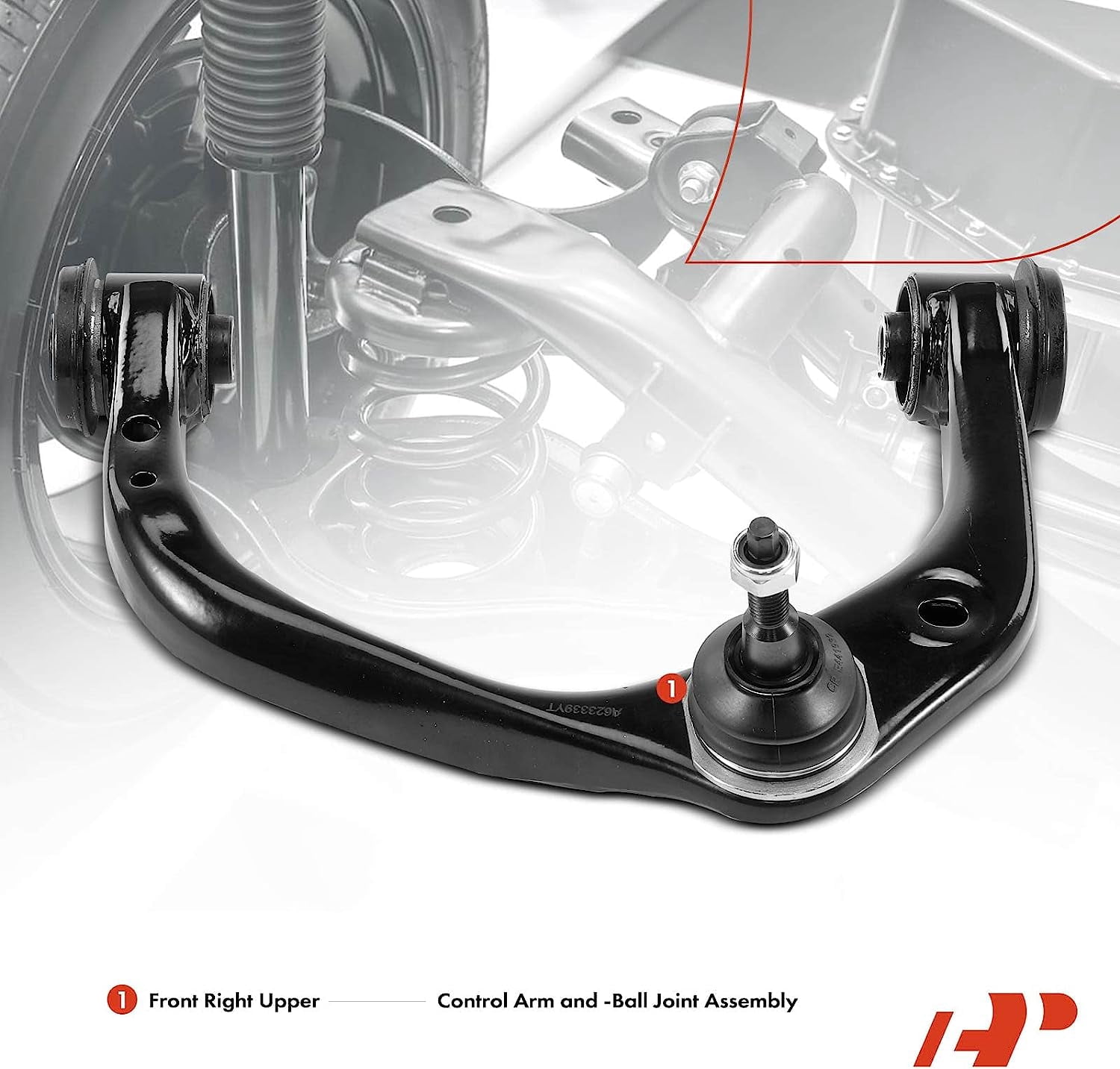 A-Premium Front Right Upper Control Arm with Ball Joint Compatible with Ford F-150 F150 2015-2020 Expedition Lincoln Navigator 2018-2021 Replace# JL1Z3084A, FL3Z3084B