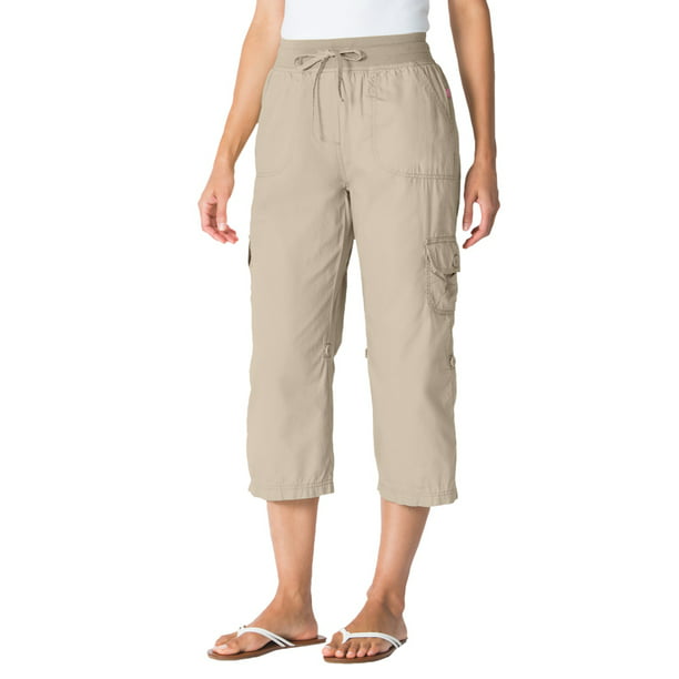 Woman Within Women's Plus Size Petite Convertible Length Cargo Pant Pant - Walmart.com