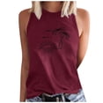 thumbnail image 2 of Aloohaidyvio Tank Tops for Women,Women's Summer Beach Print Basic Tank Tops 2024 Round Neck Soft Casual Loose Sleeveless Shirts, 2 of 4