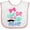 White and Pink, variant on Inktastic Middle Sister to a Little Mister Girls Baby Bib
