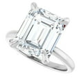 thumbnail image 5 of 2 Carat Lab Grown Diamond Engagement Ring Emerald Cut Solitaire 14k Gold, 5 of 5