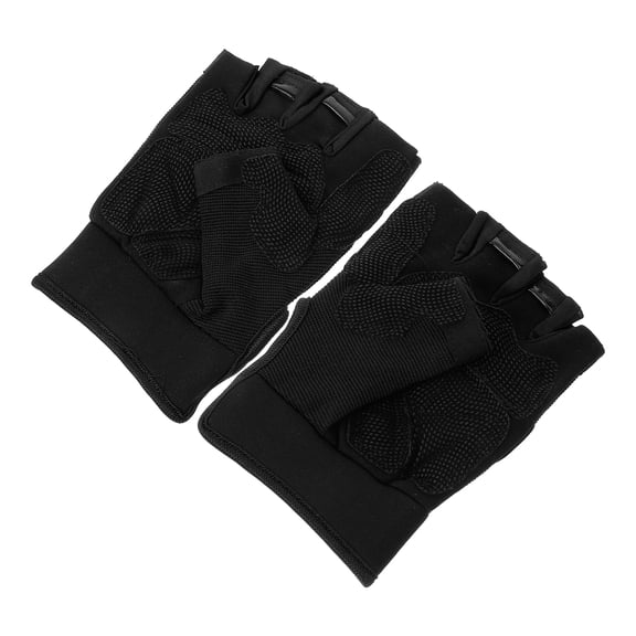 YOSADIER Black Fingerless Gloves 1 Pair for Outdoor Riding, Cycling, Fitness, and Various Sports Activities